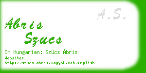 abris szucs business card